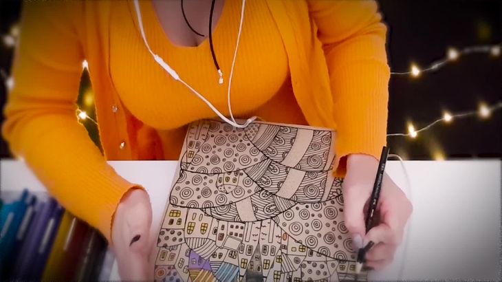 [RyuA阿玉]슥삭슥삭~ 우드 캔버스 색칠하며 힐링하기, 꿀잠 주무세요~♥ – Coloring Wood Canvas – 着色キャンバ스 – Korean ASMR